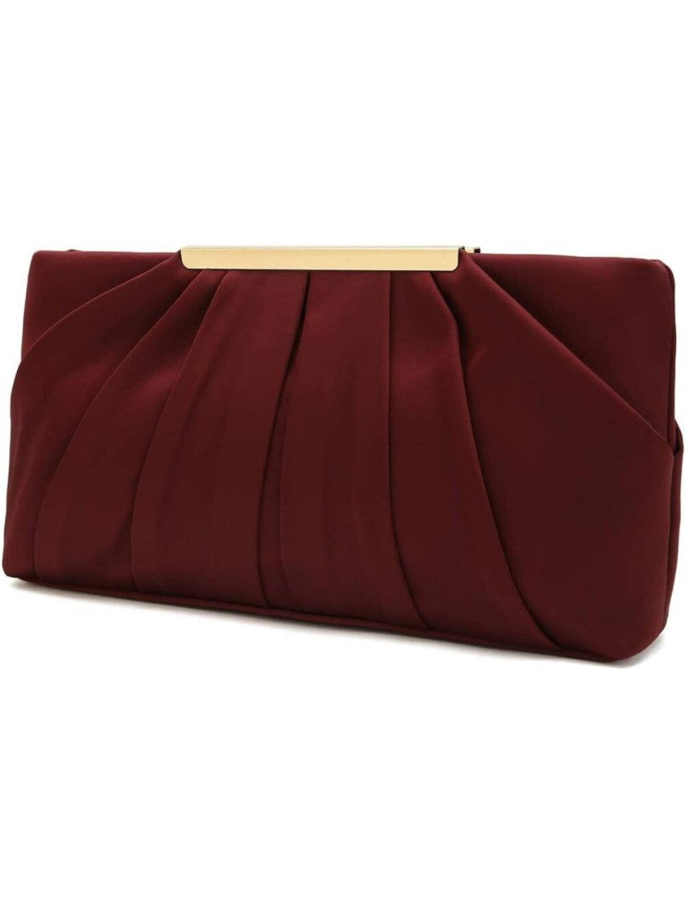 Elegant Pleated Satin Clutch Evening Bag | Classy Formal Handbag for Women